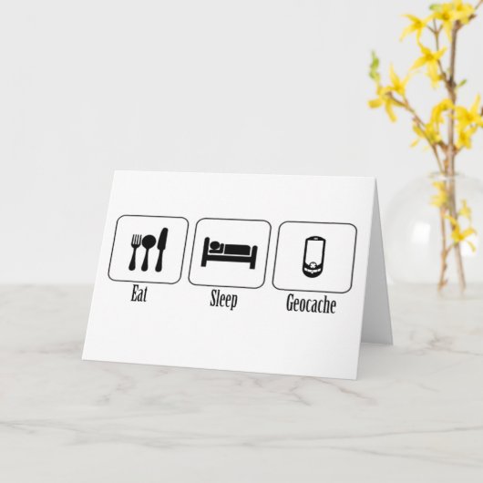 Eet, Slaap, Geocache Kaart (Gele Bloem)