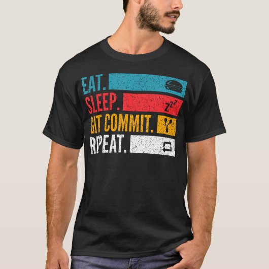 Eet Slaap Git Commit Herhaal - Open Source Codeur T-shirt (Voorkant)