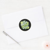 Eet slaap Goede vibes Herhaal Ronde Sticker (Envelop)