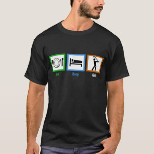 Eet Slaap Golf Grappige Golfer T-shirt