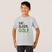 Eet. Slaap. Golf. Kinder T-shirt (Voorkant volledig)