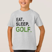 Eet. Slaap. Golf. Kinder T-shirt (Voorkant)