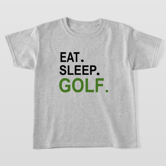 Eet. Slaap. Golf. Kinder T-shirt (Laagn)