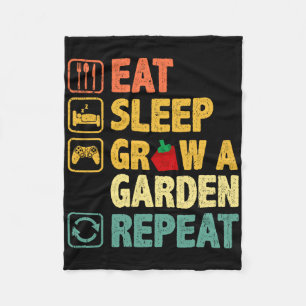 Eet Slaap Groei Een Tuin Herhaal Grappige Game Gam Fleece Deken
