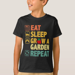 Eet Slaap Groei Een Tuin Herhaal Grappige Game Gam T-shirt