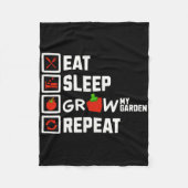 Eet Slaap Groei Mijn Tuin Herhaal Jongens Meisjes Fleece Deken (Voorkant)