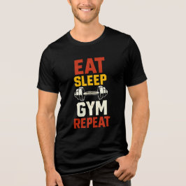 "Eet Slaap Gym Herhaal Fitness T-shirt" Tri-Blend Shirt