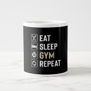 Eet Slaap Gym Herhaal Perfecte Gift Voor Workout L Grote Koffiekop