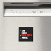 Eet. Slaap. Ham Radio. Herhaal Magneet (Insitu (Vaatwasser))