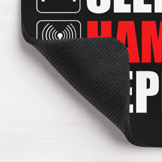 Eet. Slaap. Ham Radio. Herhaal Muismat (Hoek)