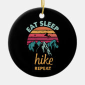 Eet, slaap, heek, herhaal keramisch ornament (Voorkant)