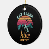 Eet, slaap, heek, herhaal keramisch ornament (Links)