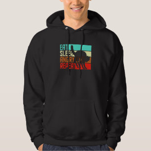 Eet Slaap Herhaal Boze Kat Hoodie
