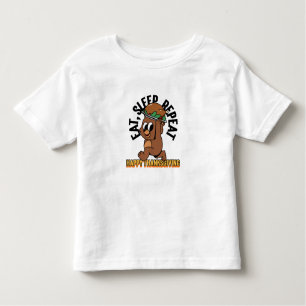 Eet Slaap Herhaal Happy Thanksgiving Peuter T-shir Kinder Shirts