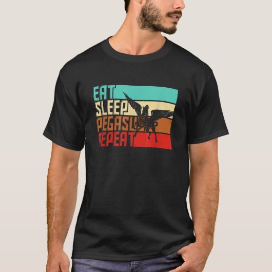  Eet Slaap Herhaal Pegasus T Shirt (Voorkant)