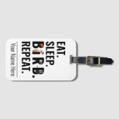 Eet Slaap Herhaal Vogelwaarnemer Bagagelabel (Voorkant (horizontaal))