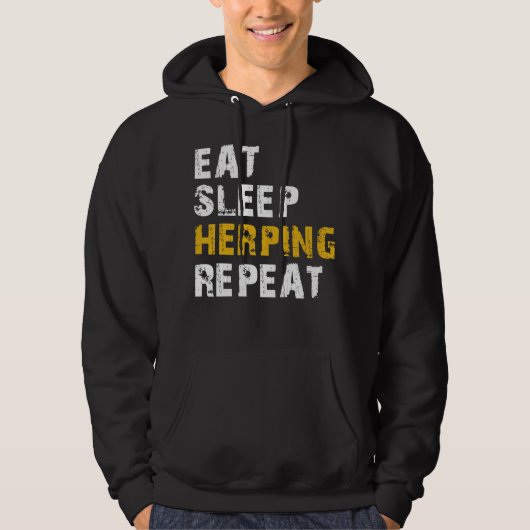 Eet slaap Herping herhaalde Hoodie (Voorkant)
