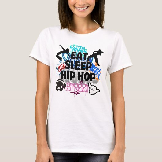Eet Slaap Hiphop.w T-shirt (Voorkant)
