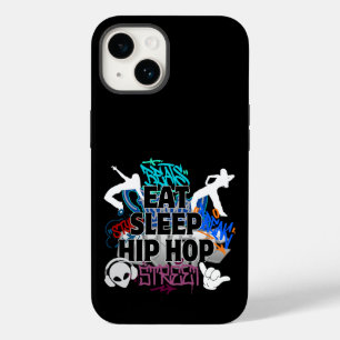 Eet Slaap Hiphop.w Zwart BG Case-Mate iPhone 14 Hoesje