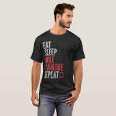 Eet Slaap Hoboe d'amore Herhaal T-shirt (Voorkant volledig)
