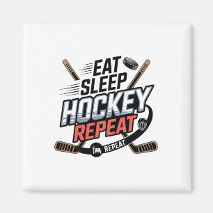 Eet Slaap Hockey Herhaal (2) Magneet