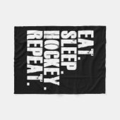 Eet Slaap Hockey Herhaal Gift Shirt Mannen Fleece Deken (Voorkant (Horizontaal))