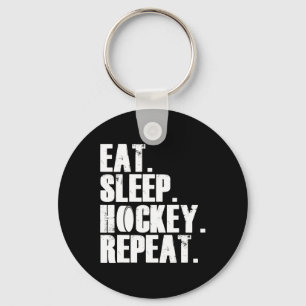 Eet Slaap Hockey Herhaal Gift Shirt Mannen Sleutelhanger