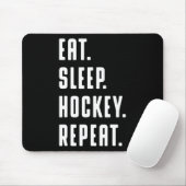 Eet Slaap Hockey Herhaal Grappig Grafisch Voor Vro Muismat (Met muis)