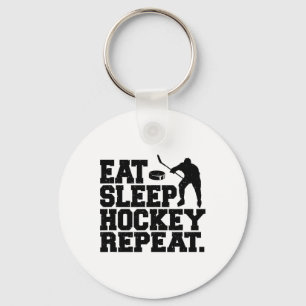 Eet Slaap Hockey Herhaal - Grappige Hockey  Sleutelhanger