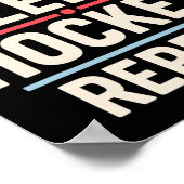 Eet Slaap Hockey Herhaal Grappige Speler Fan Quote Poster (Hoek)
