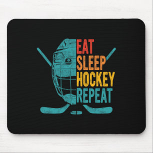 Eet Slaap Hockey Herhaal Hockey Leuk IJshockey Muismat