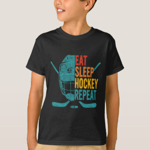 Eet Slaap Hockey Herhaal Hockey Leuk IJshockey T-shirt