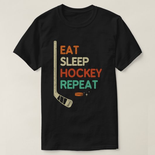 Eet Slaap Hockey Herhaal Hockey Lovers T-shirt (Design voorkant)