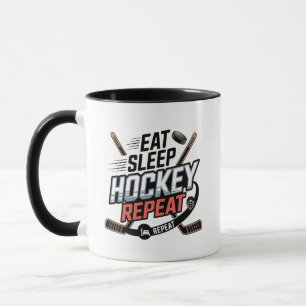 Eet Slaap Hockey Herhaal – Hockeyliefhebber Sportl Mok