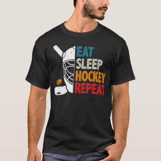 Eet Slaap Hockey Herhaal IJshockeyliefhebbers Jeug T-shirt