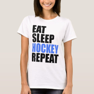 Eet Slaap Hockey Herhaal IJsveld Schaatsen Canada T-shirt