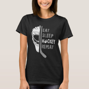 Eet Slaap Hockey Herhaal Kerstmis Voor Kinderen Ti T-shirt