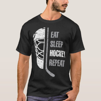 Eet Slaap Hockey Herhaal Kerstmis voor Tiener Volw T-shirt