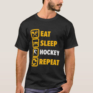 Eet Slaap Hockey Herhalen - Hockey Speler T-shirt