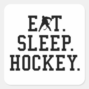 Eet Slaap Hockey - Hockeyliefhebbers Hoodie Vierkante Sticker