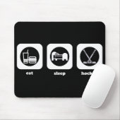 Eet. Slaap. Hockey. Mousepad Muismat (Met muis)