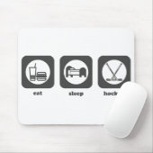 Eet. Slaap. Hockey. Mousepad Muismat (Met muis)