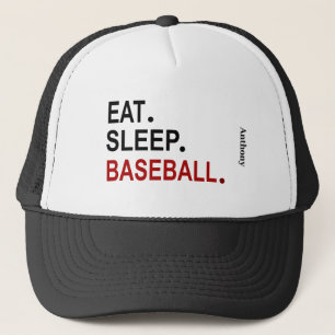Eet slaap honkbal gepersonaliseerd Pet