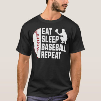 Eet Slaap Honkbal Herhaal Hardcore Sporten T-shirt