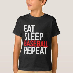 Eet Slaap Honkbal Herhaalde Sport Game Geschenk T T-shirt