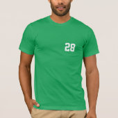 Eet slaap honkbal terug ontwerp t-shirt (Voorkant)