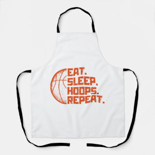 Eet Slaap Hoops Herhaal Basketbal Grappige Citaten Schort