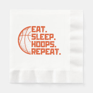 Eet Slaap Hoops Herhaal Basketbal Grappige Citaten Servet