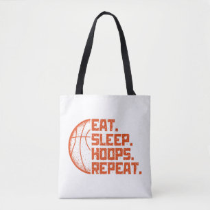 Eet Slaap Hoops Herhaal Basketbal Grappige Citaten Tote Bag