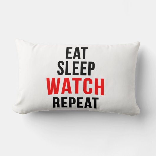 Eet slaap horloge herhalen kussen (Voorkant)